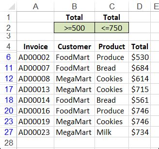 Creating and running an Extract: Filter Criteria .